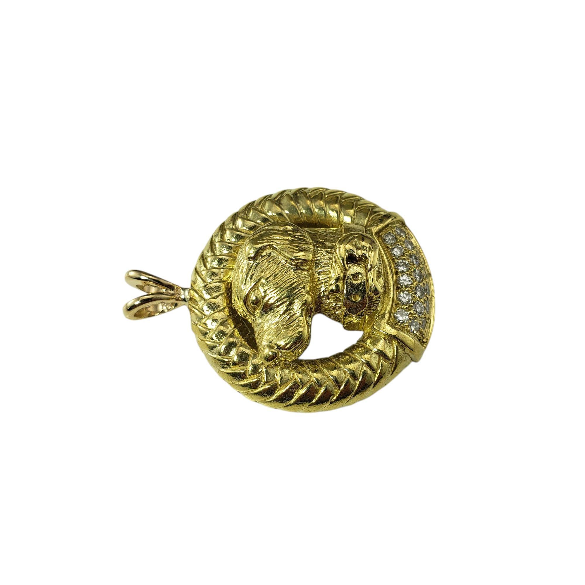 Contemporain Barry Kieselstein-Cord Pendentif chien labrador en or jaune 18 carats et diamants n° 21374, 1989 en vente