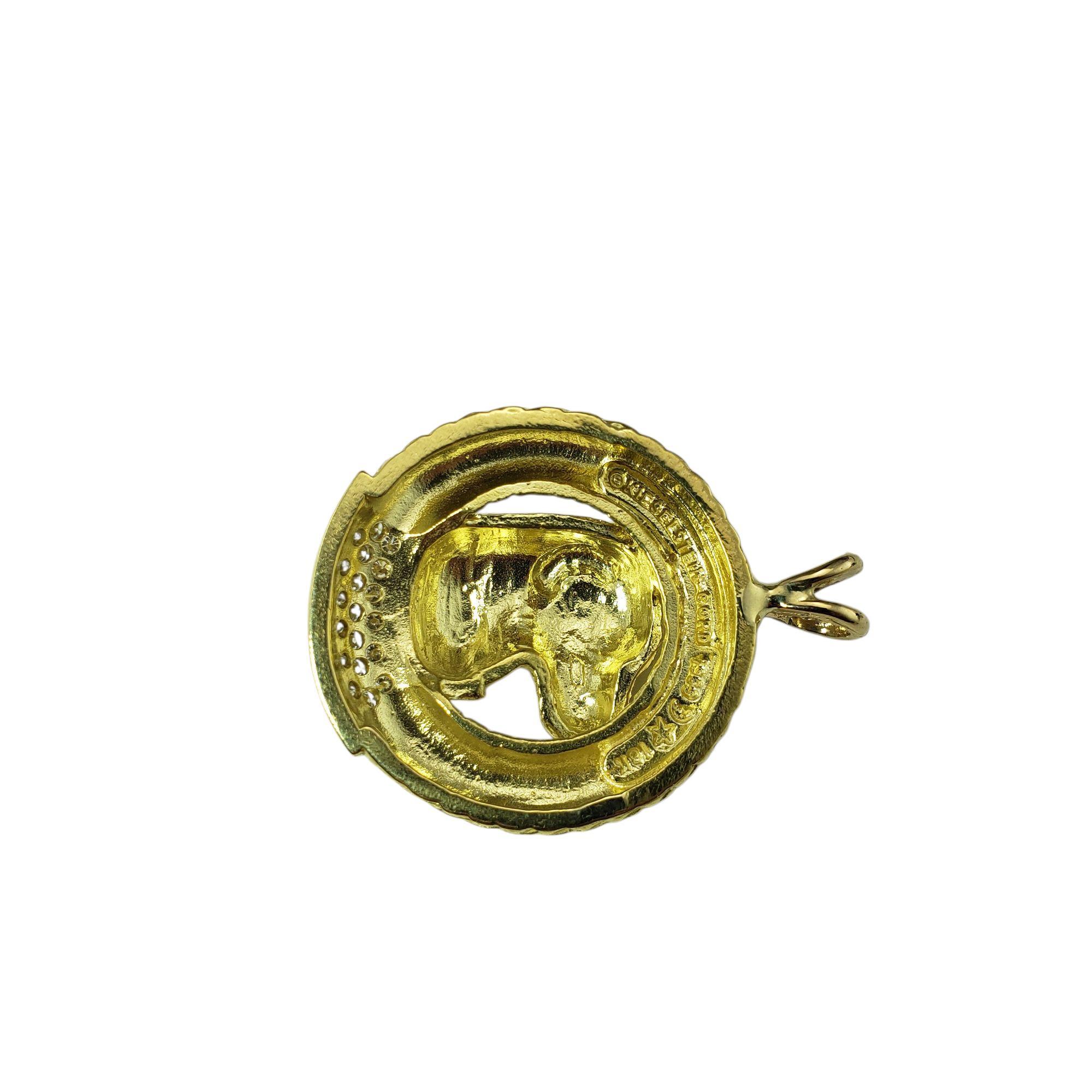 Taille brillant Barry Kieselstein-Cord Pendentif chien labrador en or jaune 18 carats et diamants n° 21374, 1989 en vente