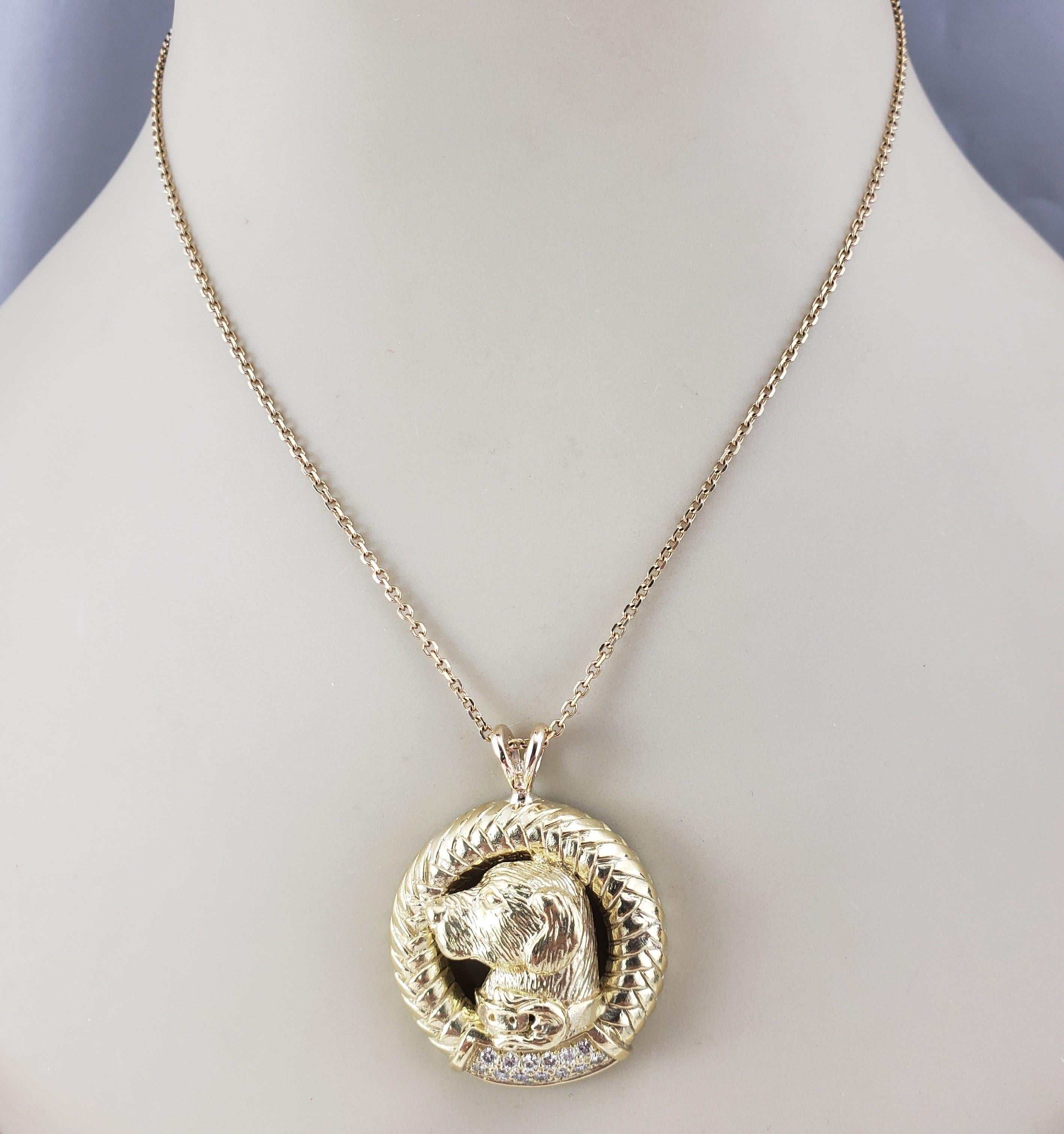 Barry Kieselstein-Cord Pendentif chien labrador en or jaune 18 carats et diamants n° 21374, 1989 en vente 1