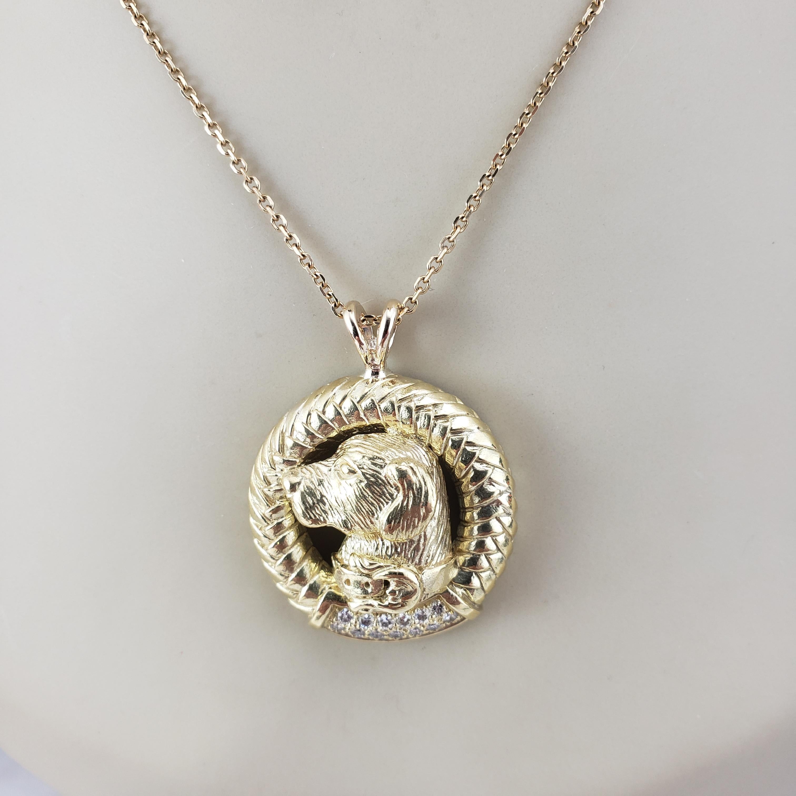 Barry Kieselstein-Cord Pendentif chien labrador en or jaune 18 carats et diamants n° 21374, 1989 en vente 2