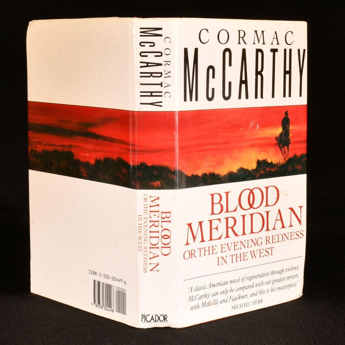 The first UK edition of Cormac McCarthy's great American novel, an epic historical western set in the American Frontier.

The first UK edition, first impression. The work was first published four years prior in the US.

In the publisher's original