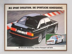1989 BMW M3 Sport Evolution Original Vintage Poster