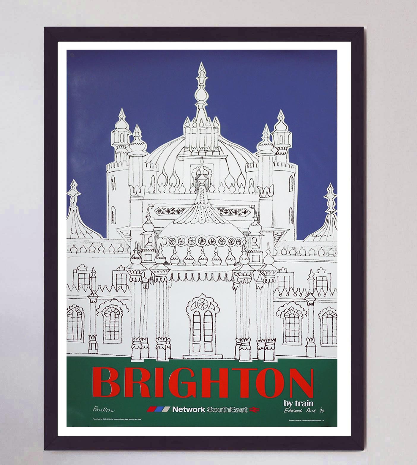 Fin du 20e siècle Affiche rétro originale de Brighton (Royaume-Uni), 1989 en vente