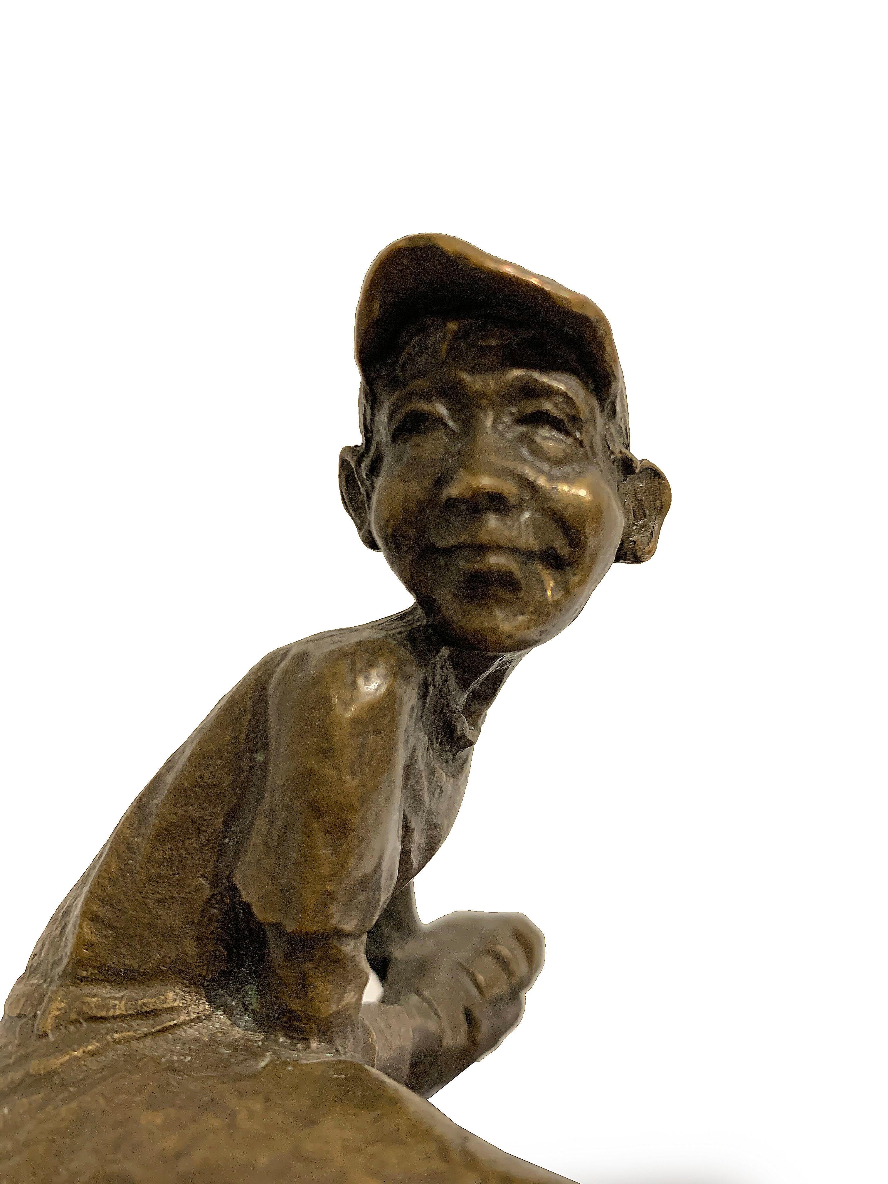 Nostalgia got the best of us when we saw this sculpture of a pitcher ready to strike. He has all eyes on bases and sculptor Mark Hopkins has represented him so well, down to the stare. A limited edition sculpture 508/2500. Signed, 1989.