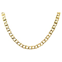 1989 Cartier 18 Karat Yellow Gold Mariner Chain Link Necklace