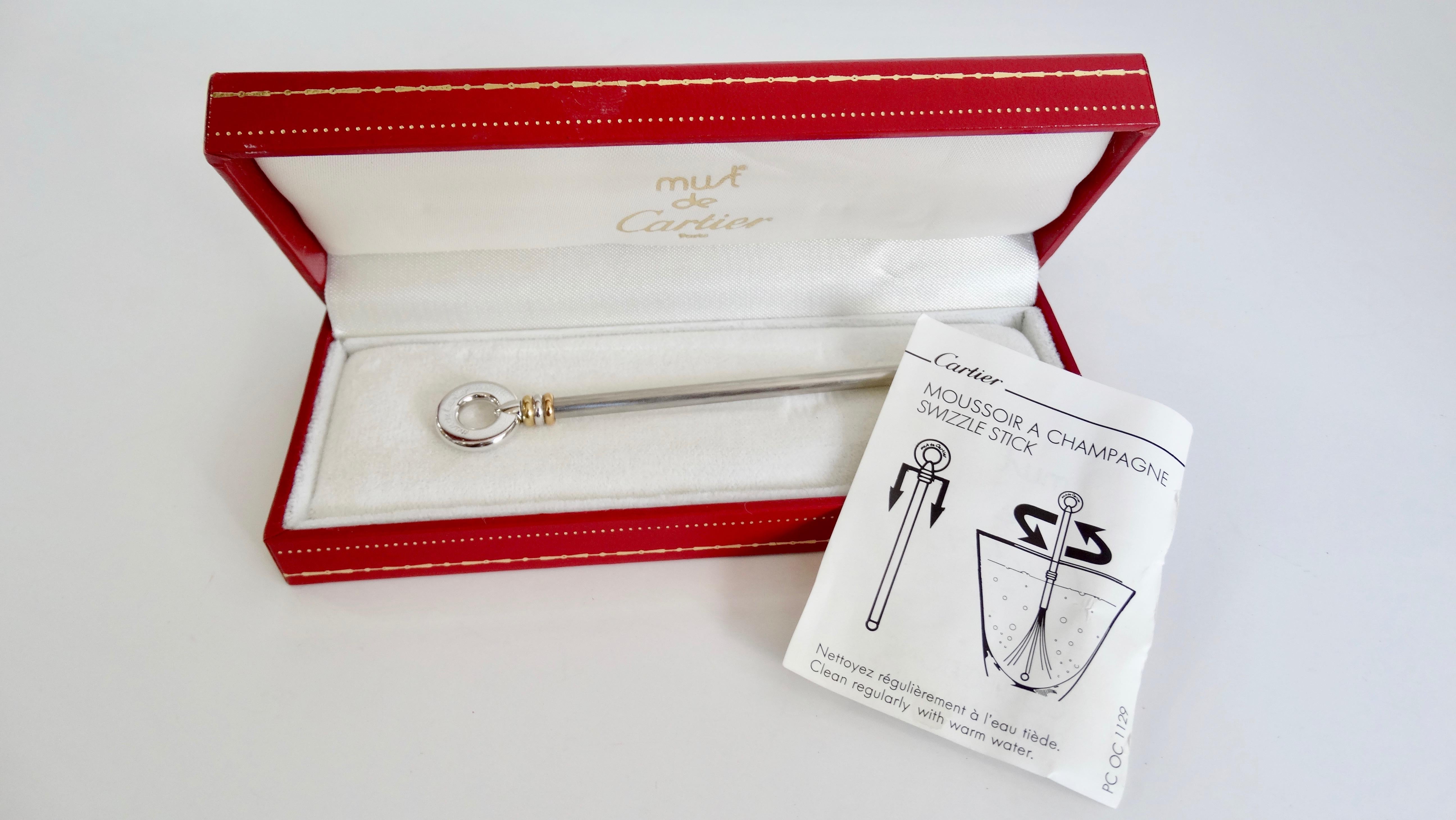 Women's or Men's 1989 Cartier Precious Metal Swizzle Stick 