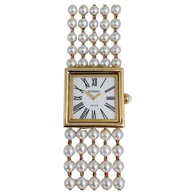 Chanel Pearls Gold Watch - 16 For Sale on 1stDibs