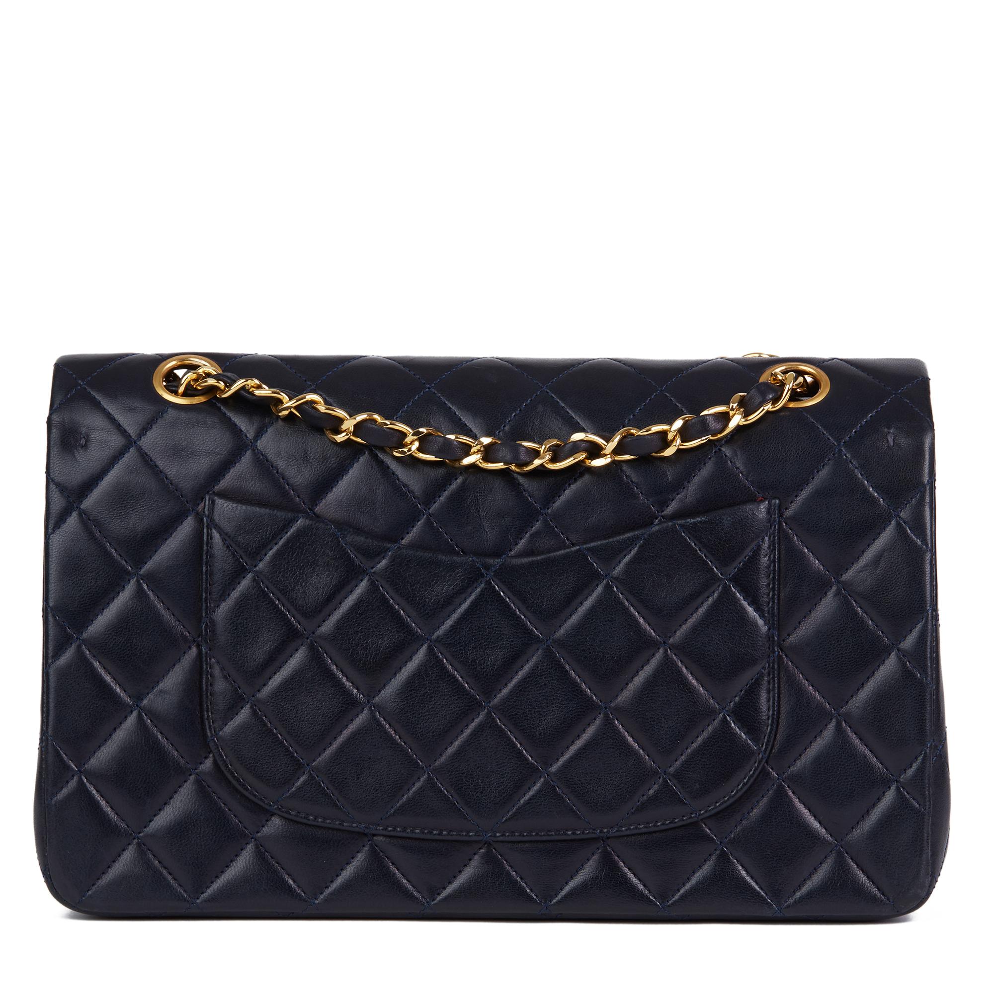 chanel classic flap navy