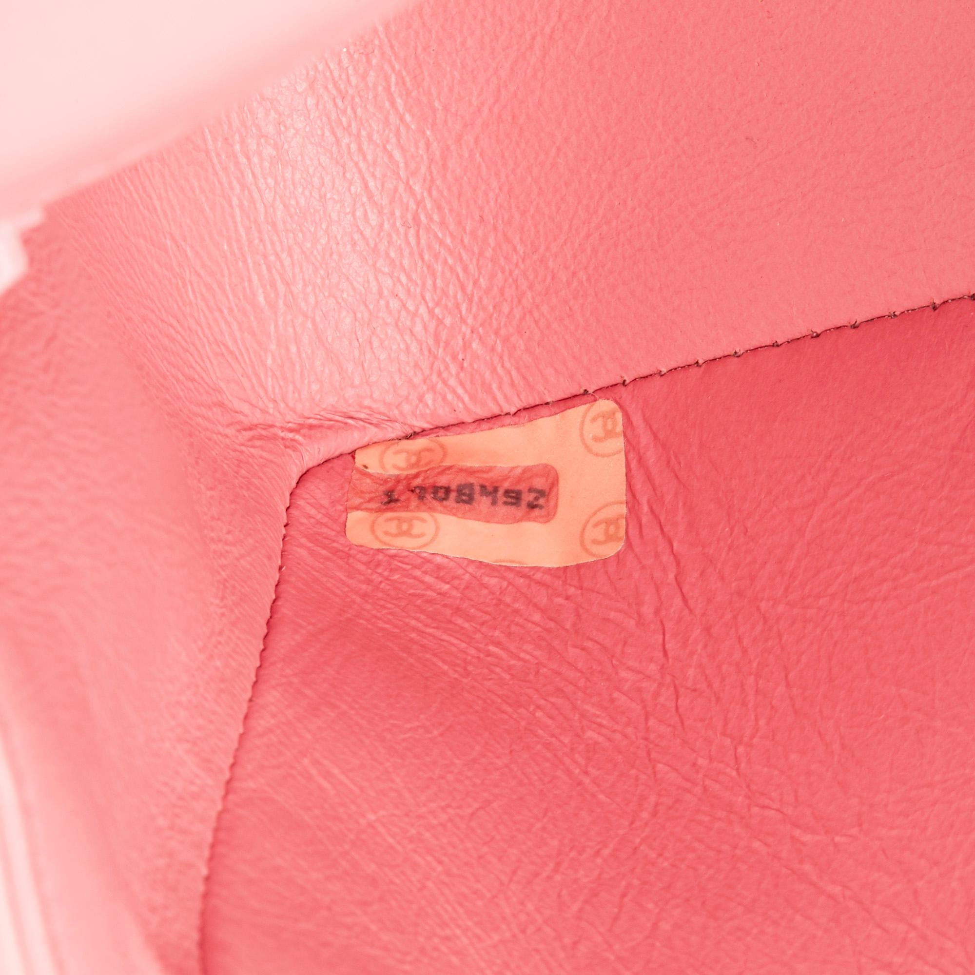 1989 Chanel Pink Quilted Lambskin Vintage Small Diana Classic Single Flap Bag 1