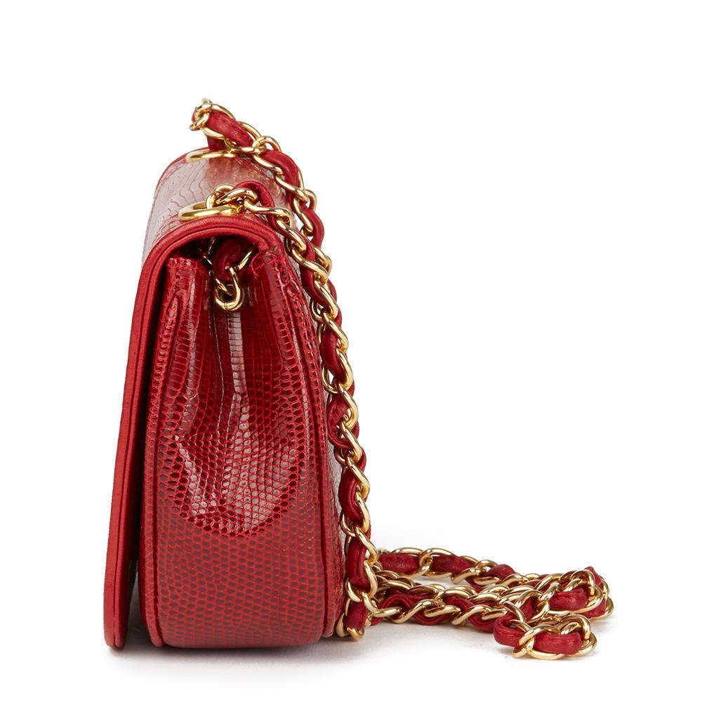 CHANEL
Red Lizard Leather Vintage Timeless Mini Flap Bag

Reference: HB2419
Serial Number: 0892769
Age (Circa): 1989
Accompanied By: Chanel Dust Bag, Box
Authenticity Details: Serial Sticker (Made in Italy)
Gender: Ladies
Type: Shoulder

Colour: