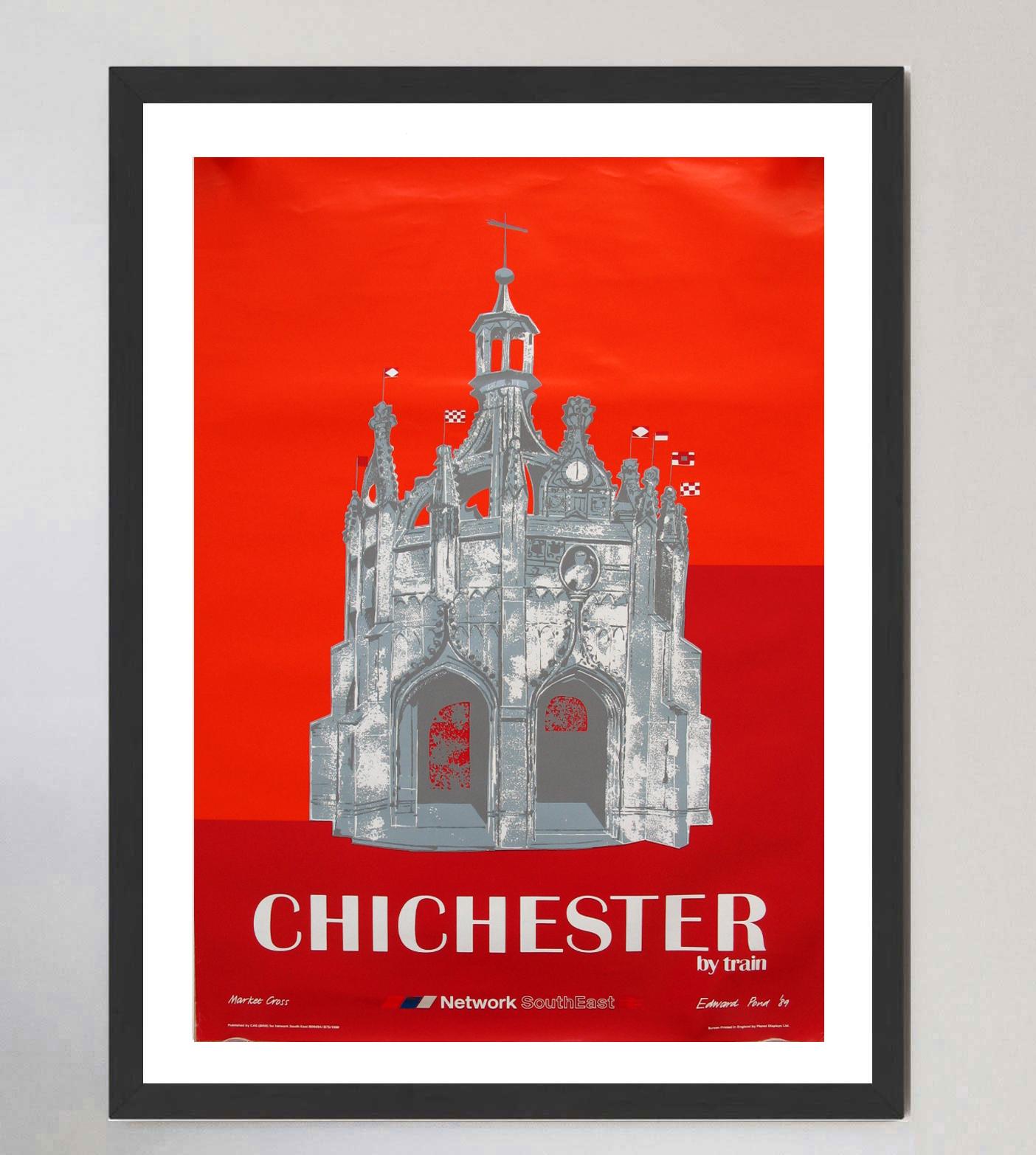 Late 20th Century 1989 Chichester, Network South East Railways Original Vintage Poster For Sale