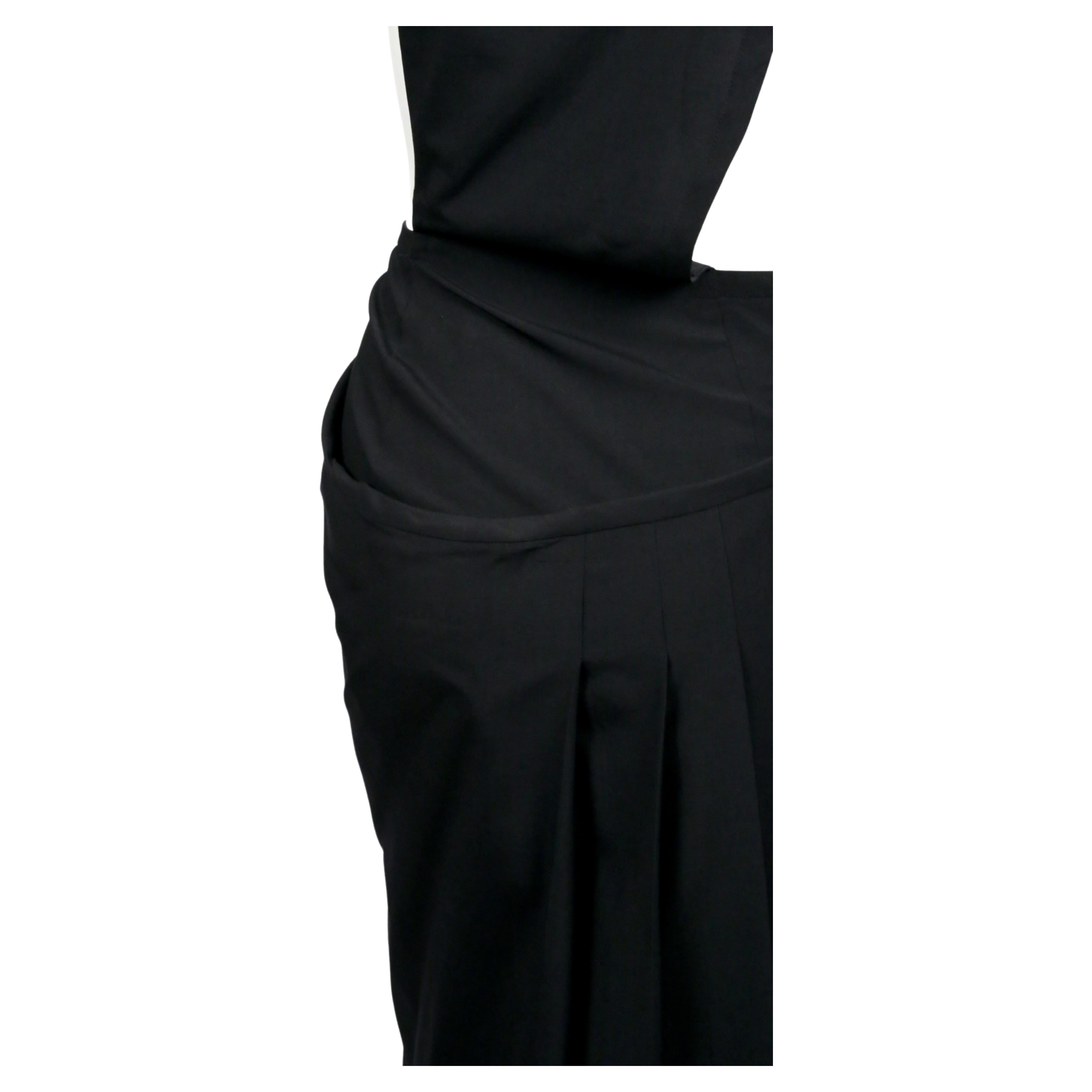 1989 COMME DES GARCONS black asymmetrical one shoulder wrap dress For Sale 3