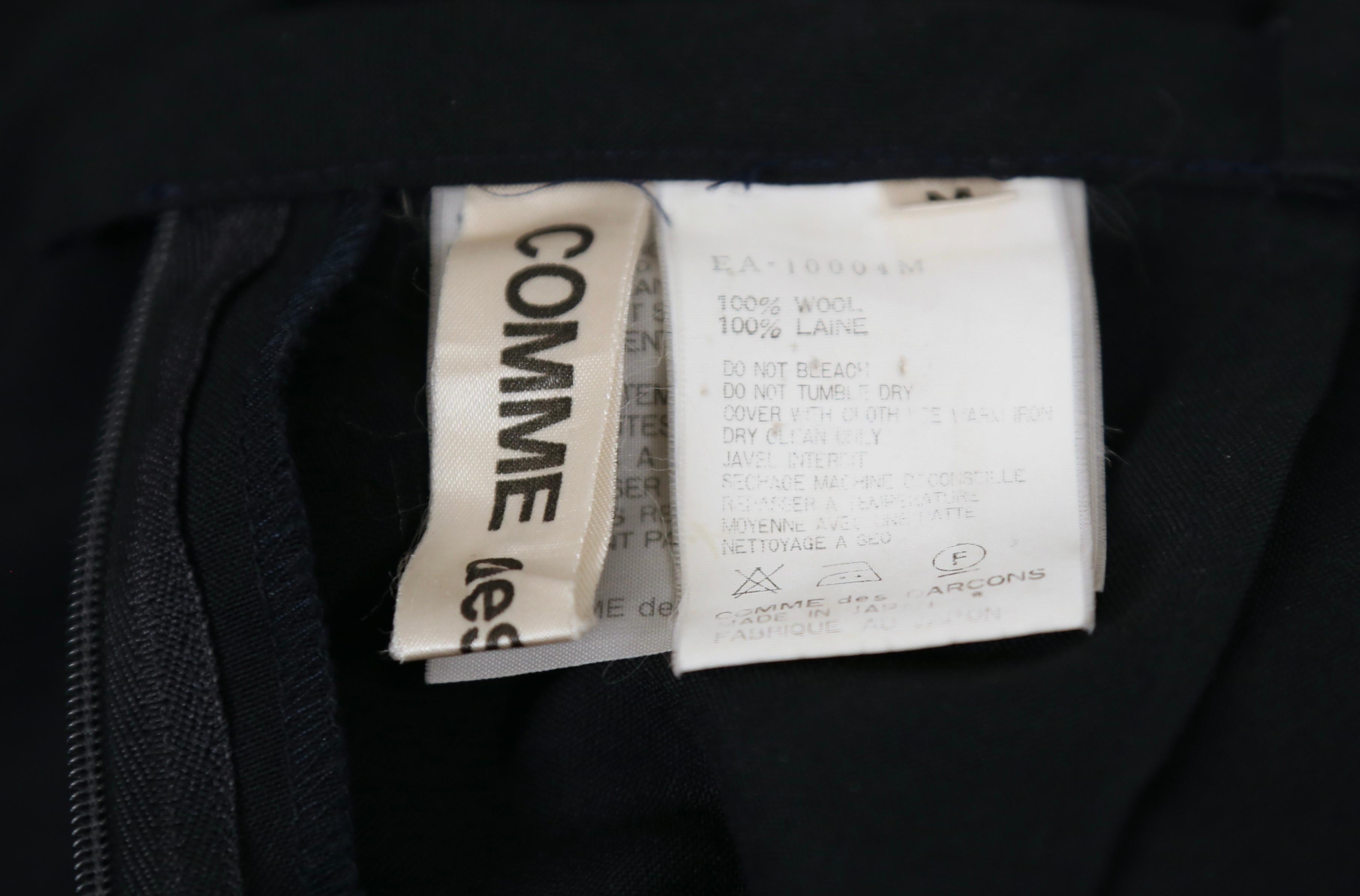 1989 COMME DES GARCONS black asymmetrical one shoulder wrap dress For Sale 5