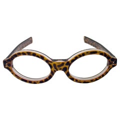 1989 Francois Pinton Faux Tortoise Oval Glass Frames