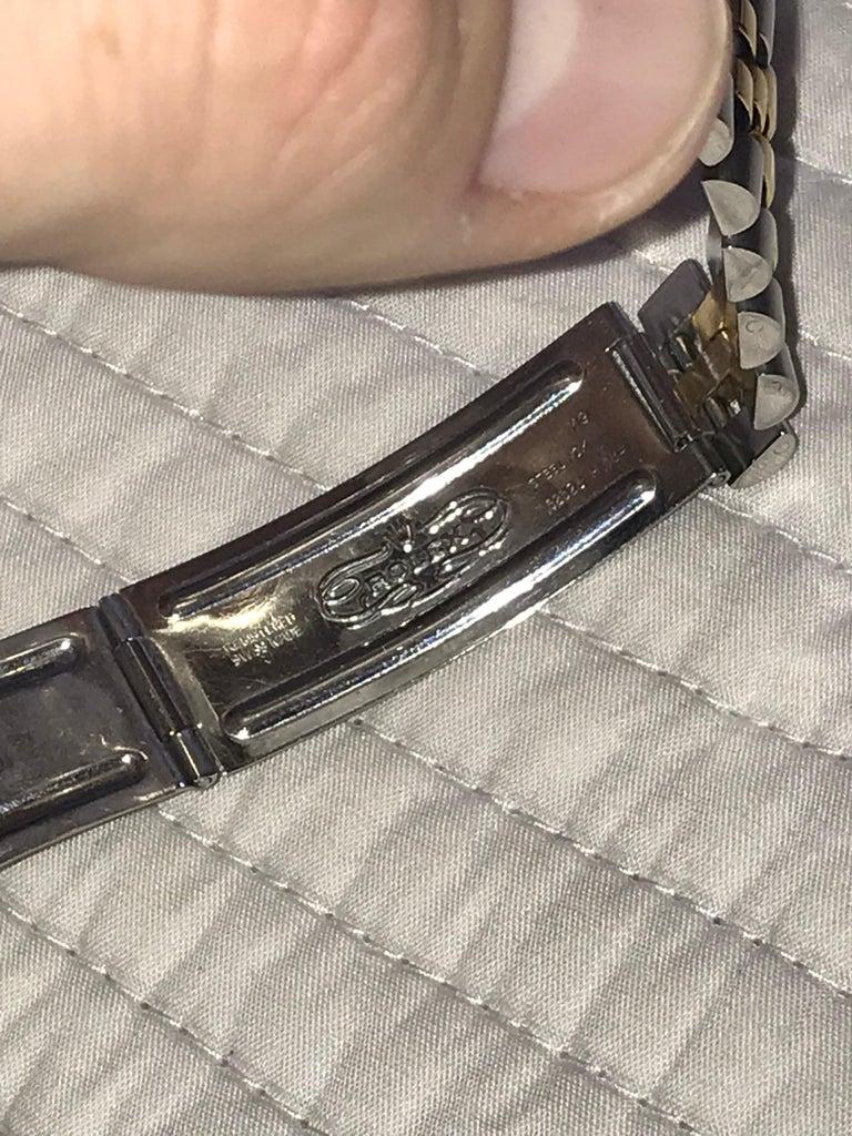 Montre-bracelet Rolex GMT Master II bi métallisée or et acier, boîte et papiers d'origine, 1989 en vente 4