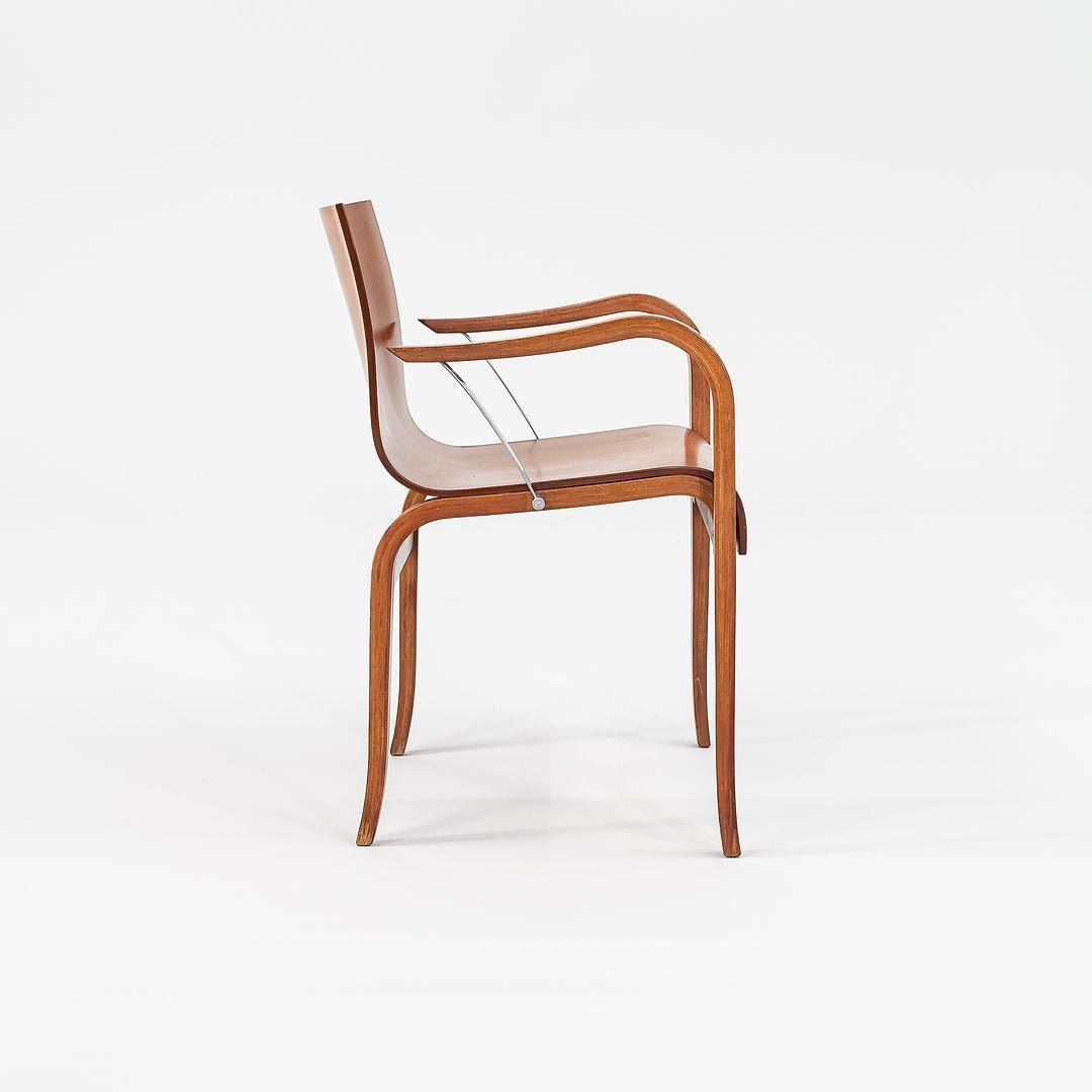 European 1989 Ginotta Bentwood Arm Chair by Enrico Franzolini for Crassevig / Knoll For Sale