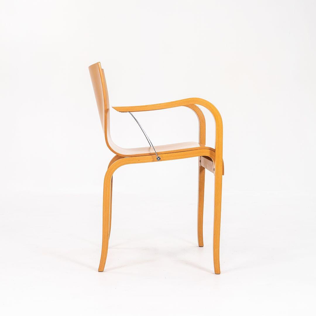 1989 Sillón Ginotta de madera curvada de Enrico Franzolini para Crassevig / Knoll Acero en venta