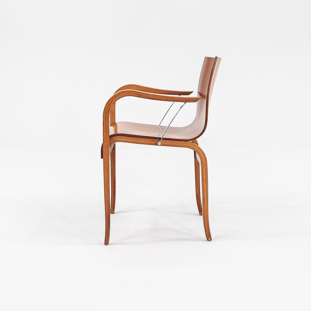 1989 Ginotta Bentwood Arm Chair by Enrico Franzolini for Crassevig / Knoll For Sale 2