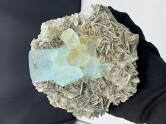 1989 Gram Magnificent Aquamarine Specimen With Muscovite From Nagar, Pakistan