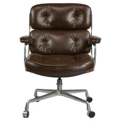 1989 Herman Miller Eames Time Life Executive Desk Chair in Brown Leather