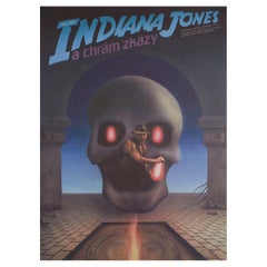 1989 Indiana Jones und der Tempel des Verderbens (Tschechisch) Original Vintage Poster