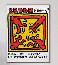 1989 Keith Haring - Brddr Original Vintage Poster