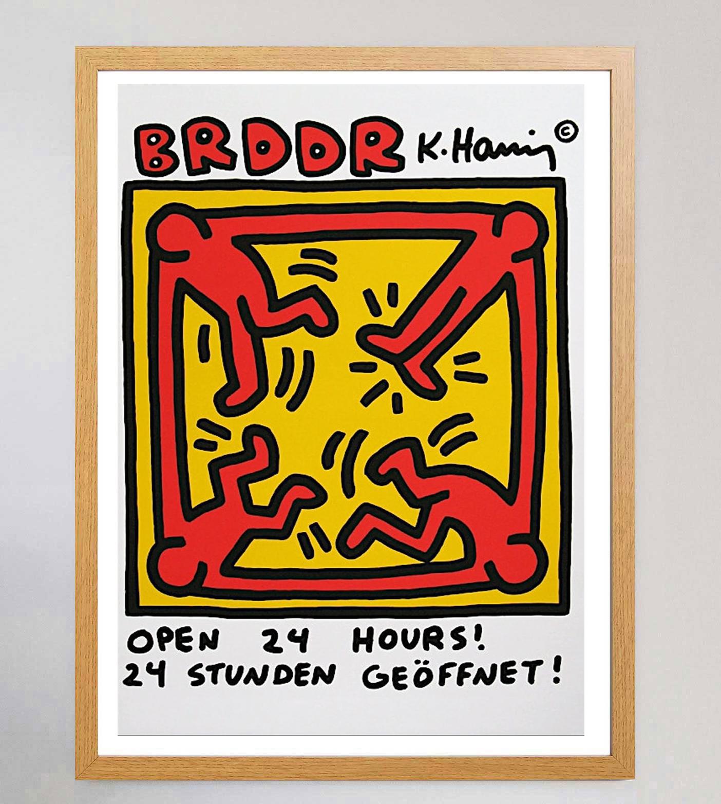 Tedesco 1989 Keith Haring - Poster originale d'epoca Brddr in vendita