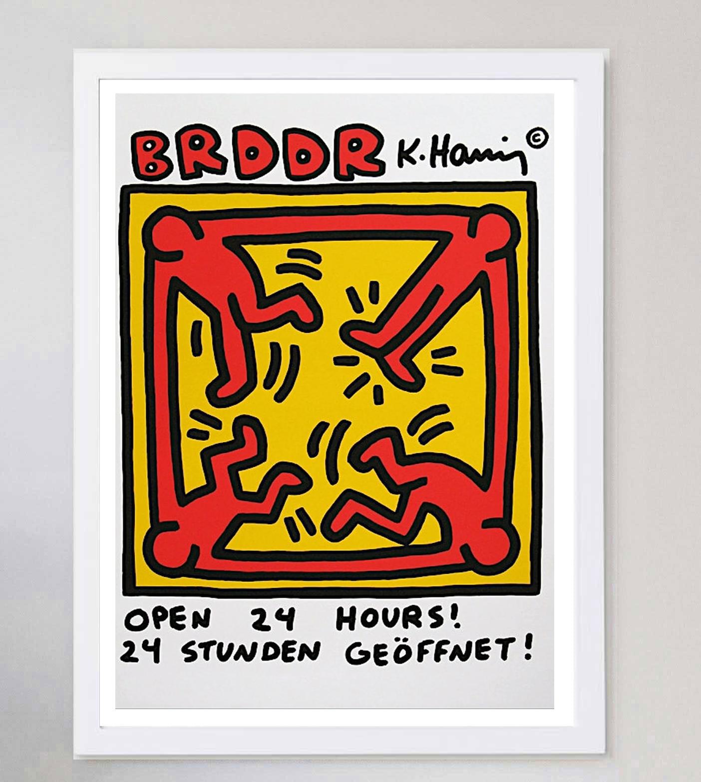1989 Keith Haring - Brddr Original Vintage Poster In Good Condition In Winchester, GB