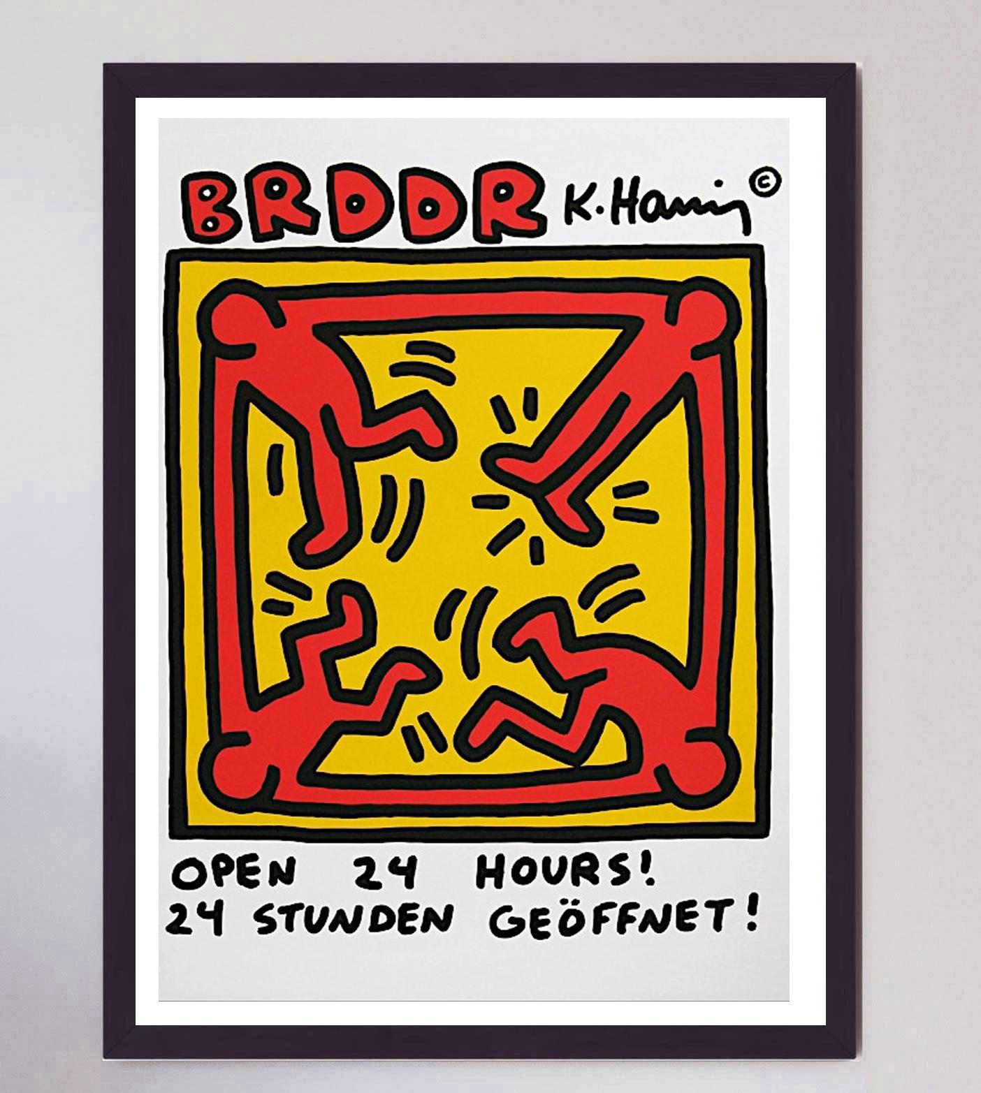 Late 20th Century 1989 Keith Haring - Brddr Original Vintage Poster
