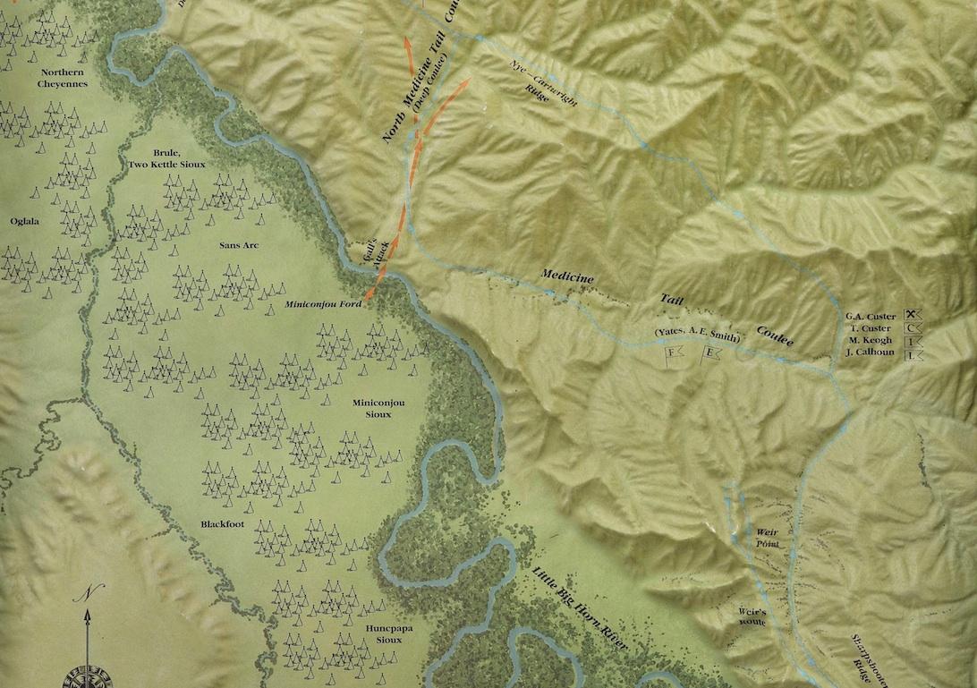 battle of little bighorn map