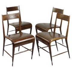 1989 Massimo Iosa Ghini Calligaris Sedia "Robin" in legno di castagno, set di 4 sedie