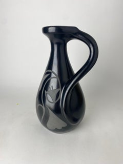 1989 Modern Vase with Handle and Abstract Design