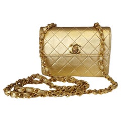 1989 Rare Chanel Golden Pochette