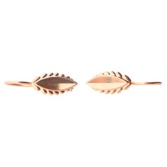 1989 Retro Soviet Union Russian dangle Earrings solid 14K Gold / 2.85gr