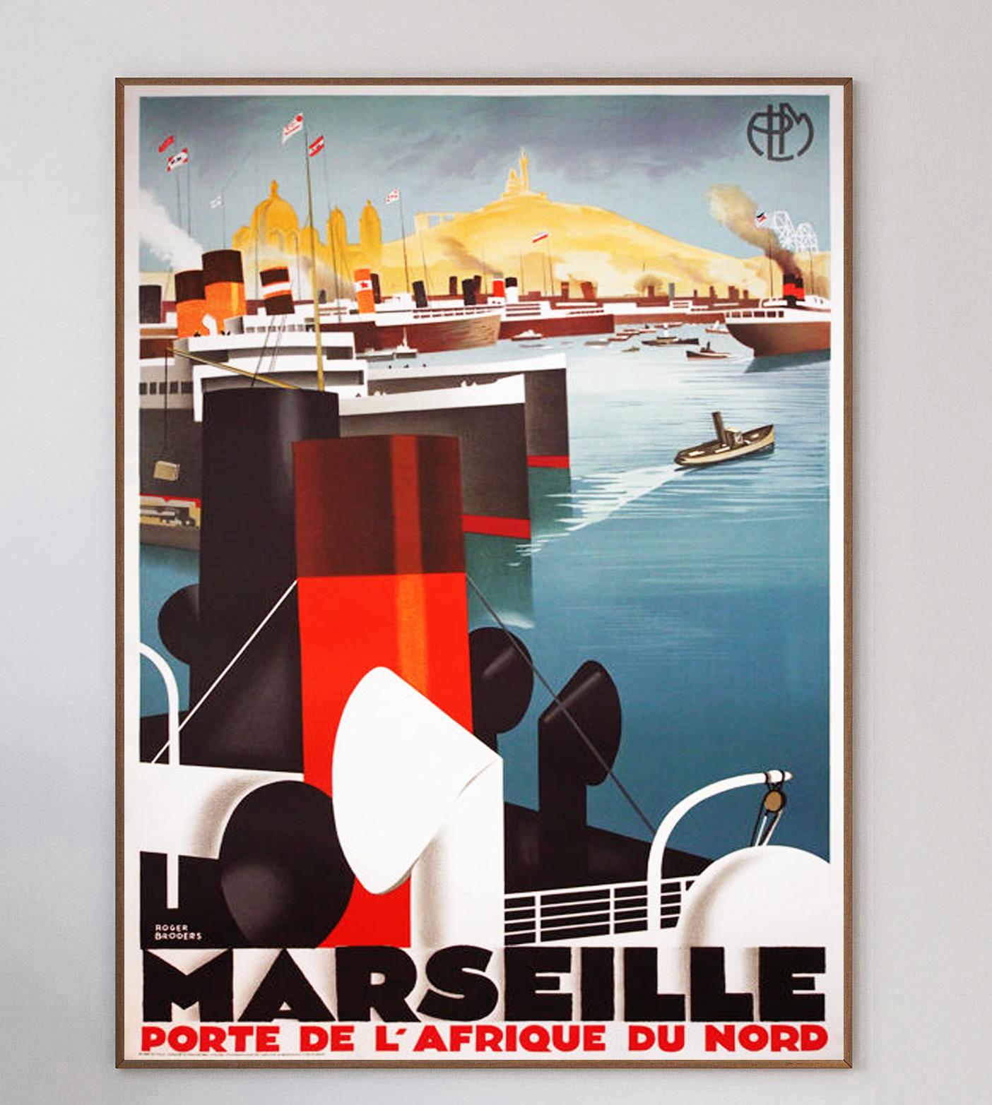Originally created in 1930, this beautiful art deco poster advertises the 