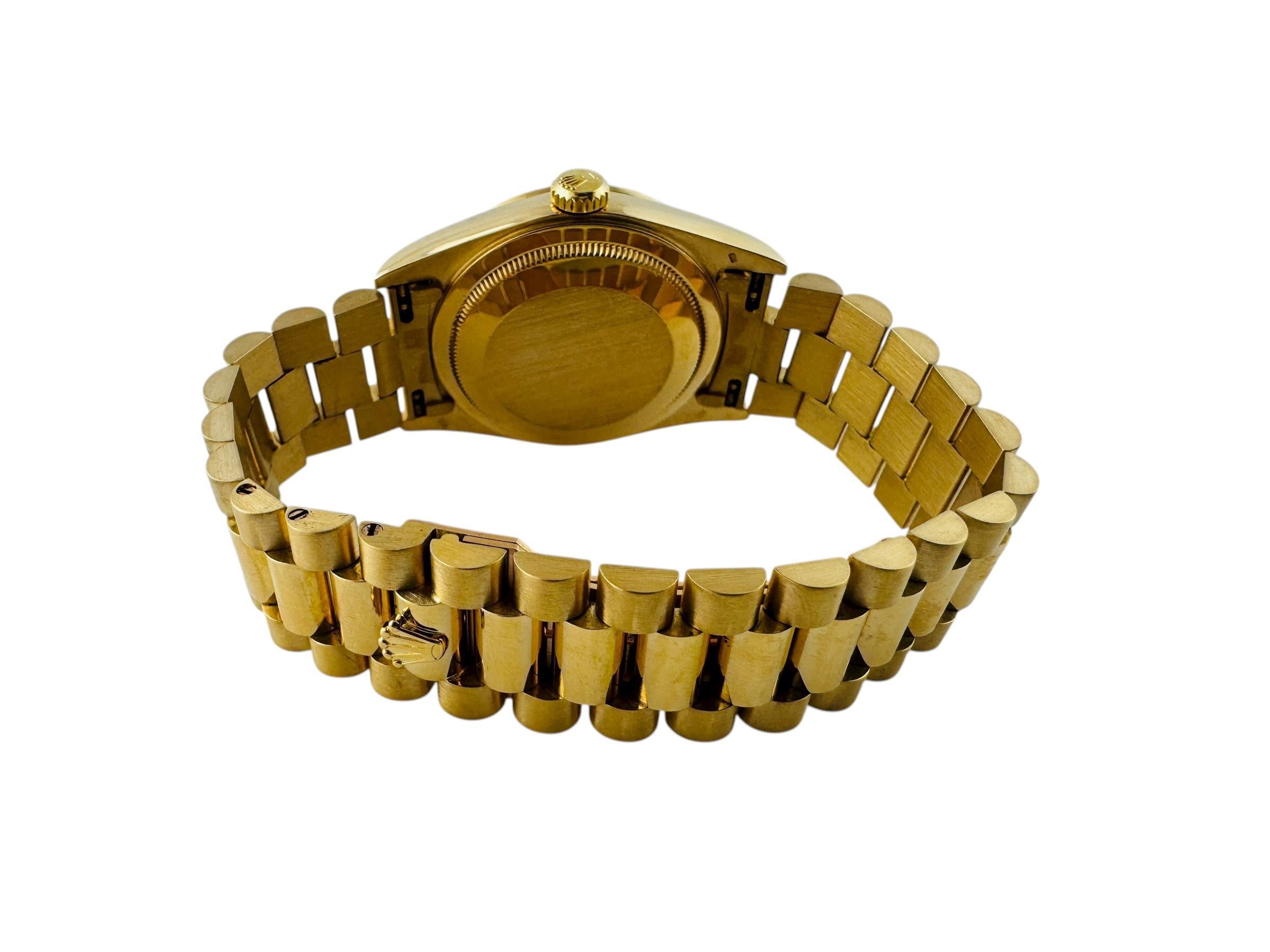 1989 Reloj de caballero Rolex President Day Date 18238 de oro amarillo de 18 quilates #23710 en venta 7