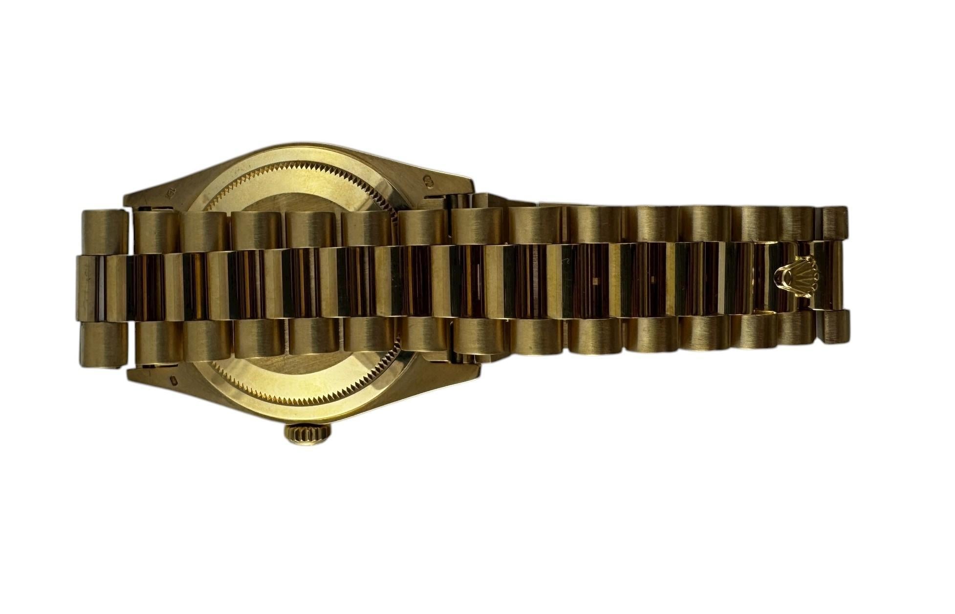 De los hombres 1989 Reloj de caballero Rolex President Day Date 18238 de oro amarillo de 18 quilates #23710 en venta