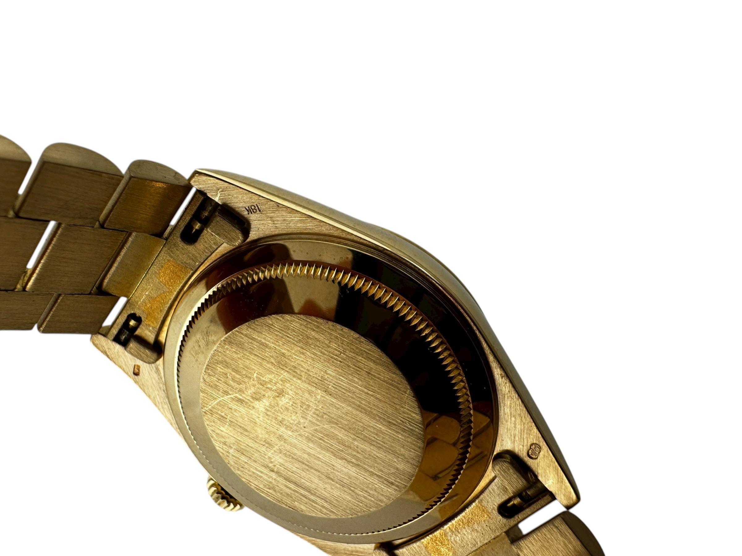 1989 Reloj de caballero Rolex President Day Date 18238 de oro amarillo de 18 quilates #23710 en venta 1