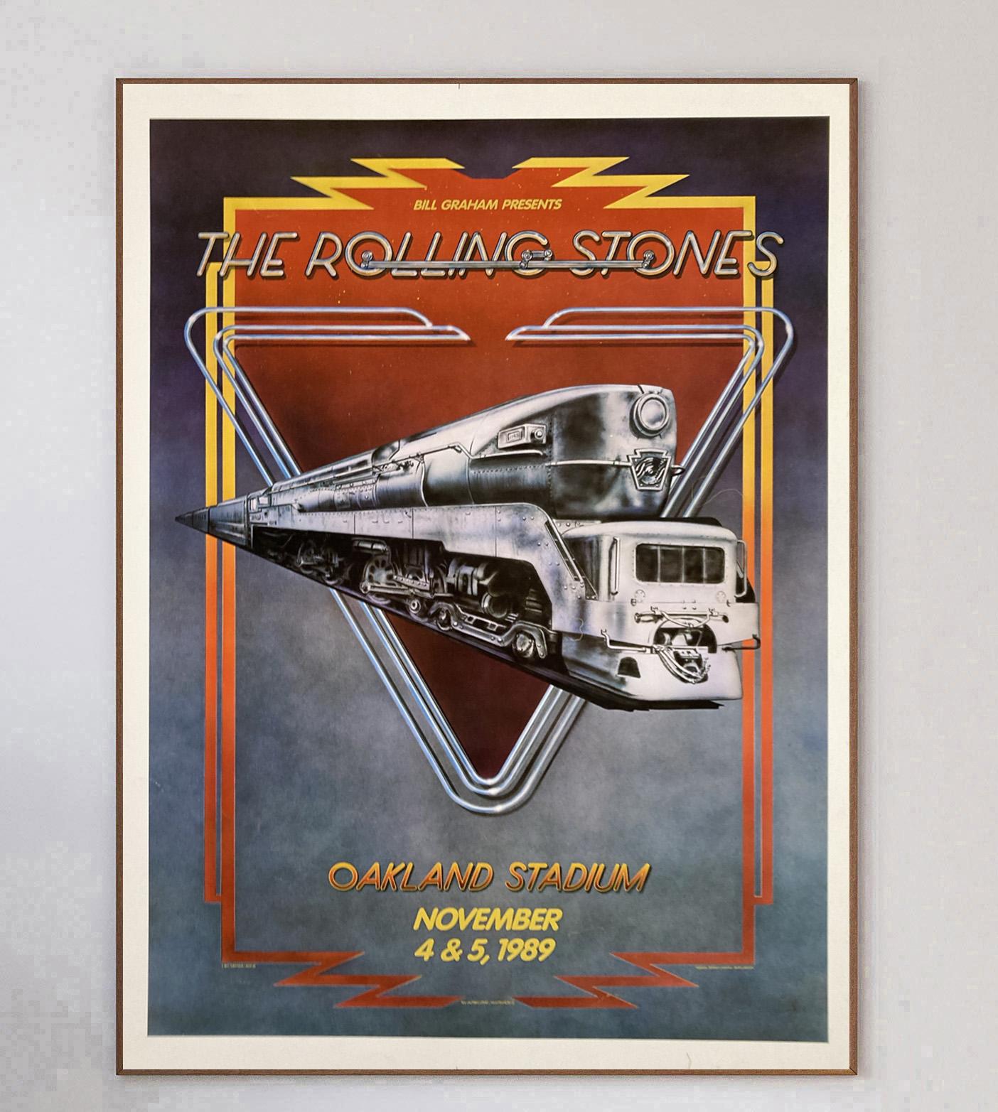 Fine XX secolo 1989 Rolling Stones - Stadio di Oakland Poster originale d'epoca in vendita