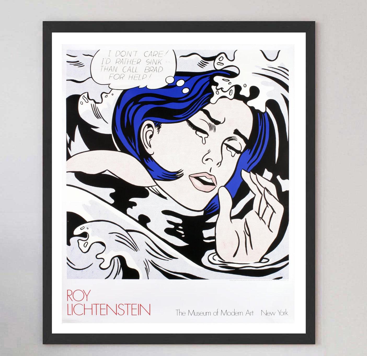 1989 Roy Lichtenstein - Drowning Girl - Museum of Modern Art New York Poster In Good Condition In Winchester, GB
