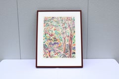 1989 Sally Brody Sendero Púrpura Tintas al agua Pintura monotipo Única en su género