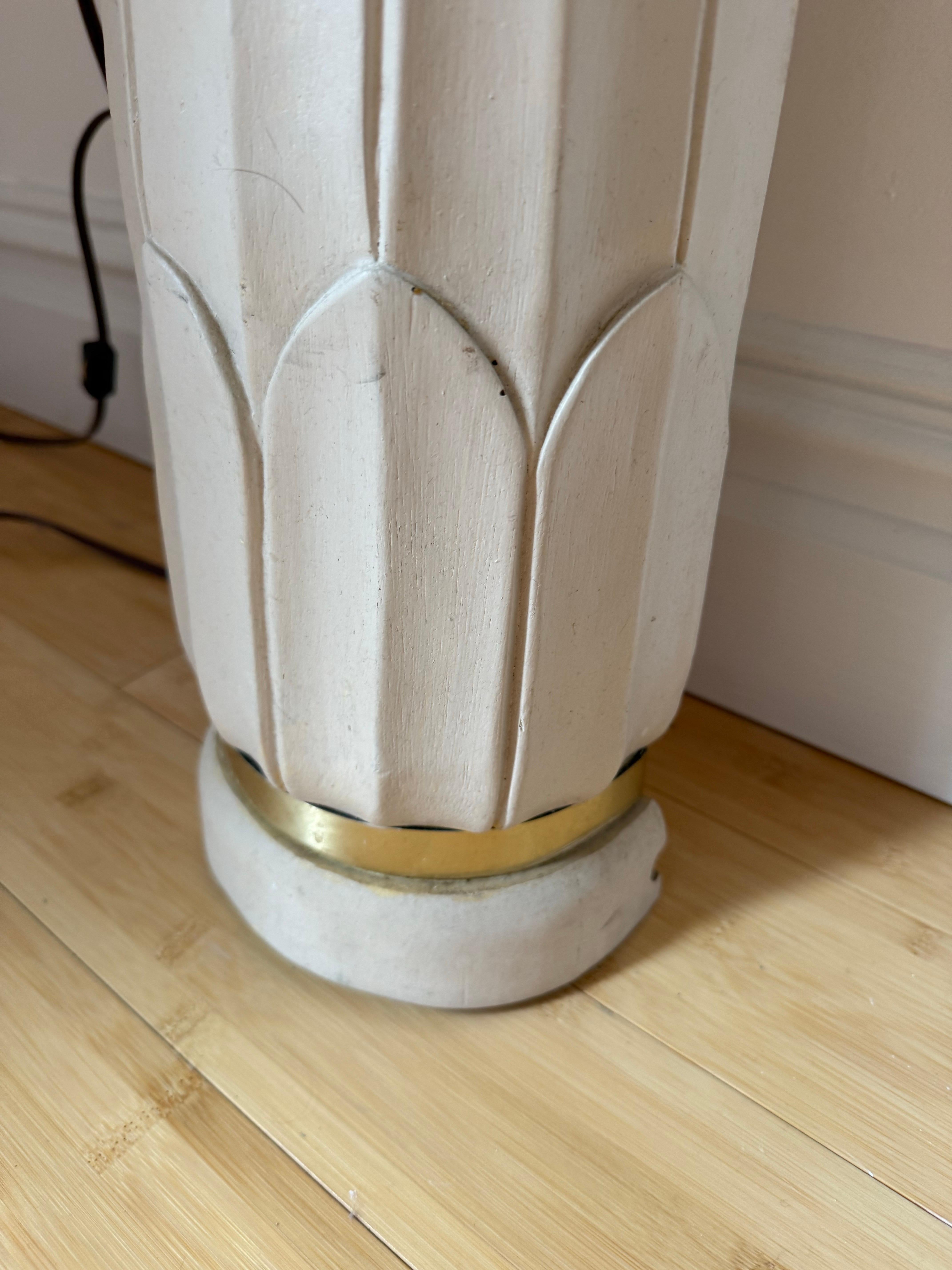 American 1989 Serge Roche style Palm Wall Torchiere Floor Lamp For Sale
