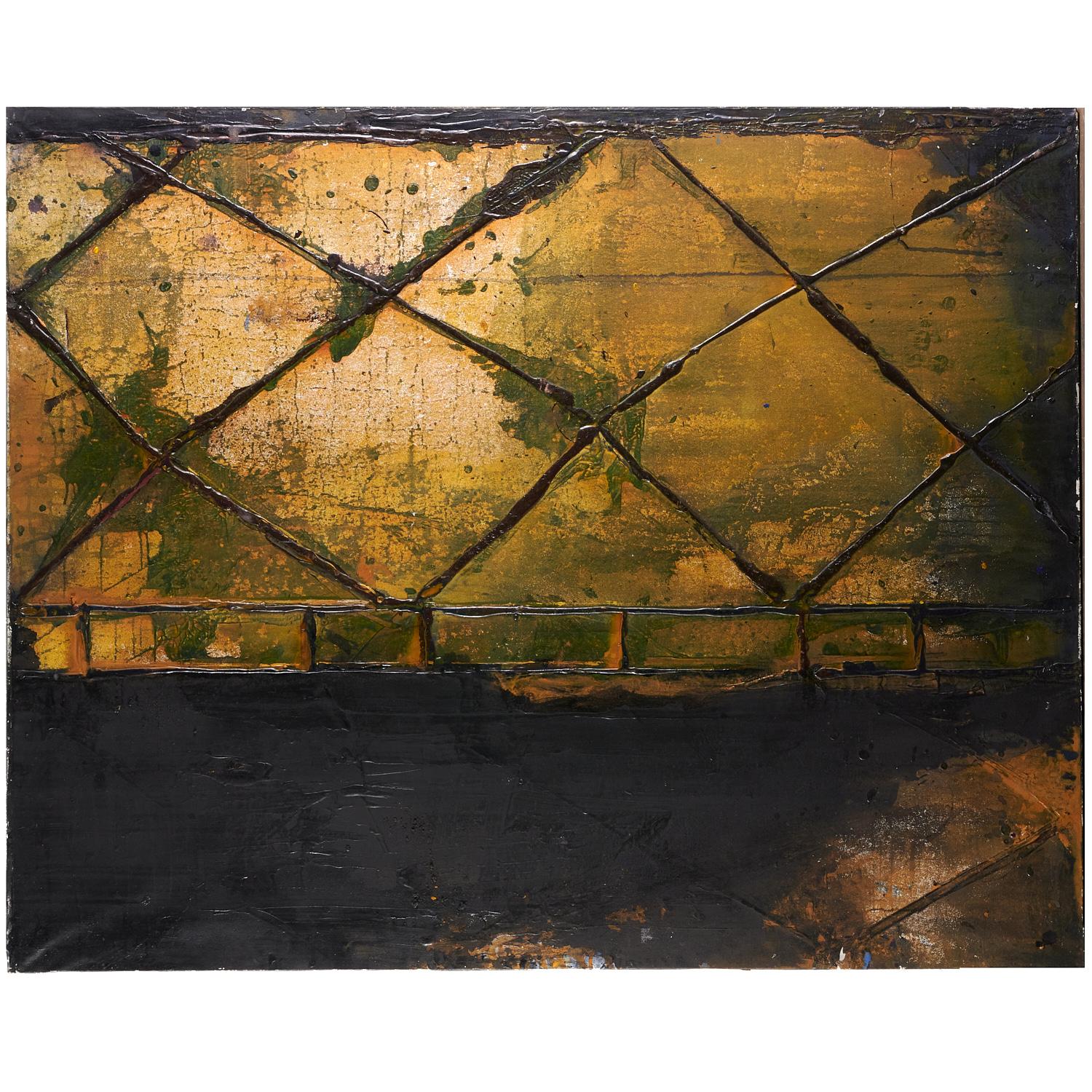 Vicence (espagnole, née en 1955), , 1989, technique mixte sur toile, non encadrée et sur châssis, signée 