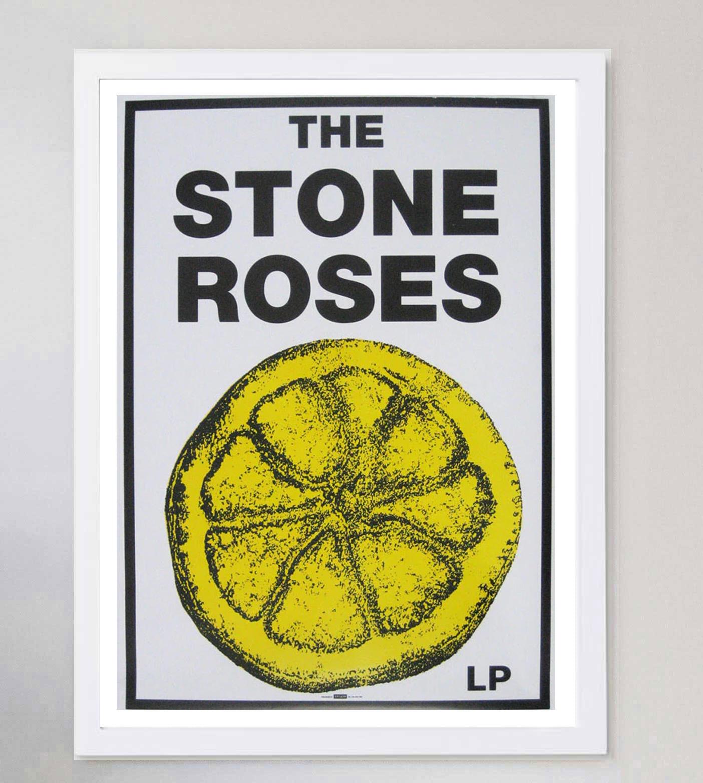 1989 The Stone Roses LP Original Vintage Poster In Good Condition For Sale In Winchester, GB