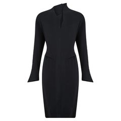 1989 Thierry Mugler Les Atlantes Kollektion Schwarzes asymmetrisches Kleid