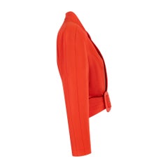 1989 Thierry Mugler Laufsteg Dokumentierte Mandarine Orange Jacke