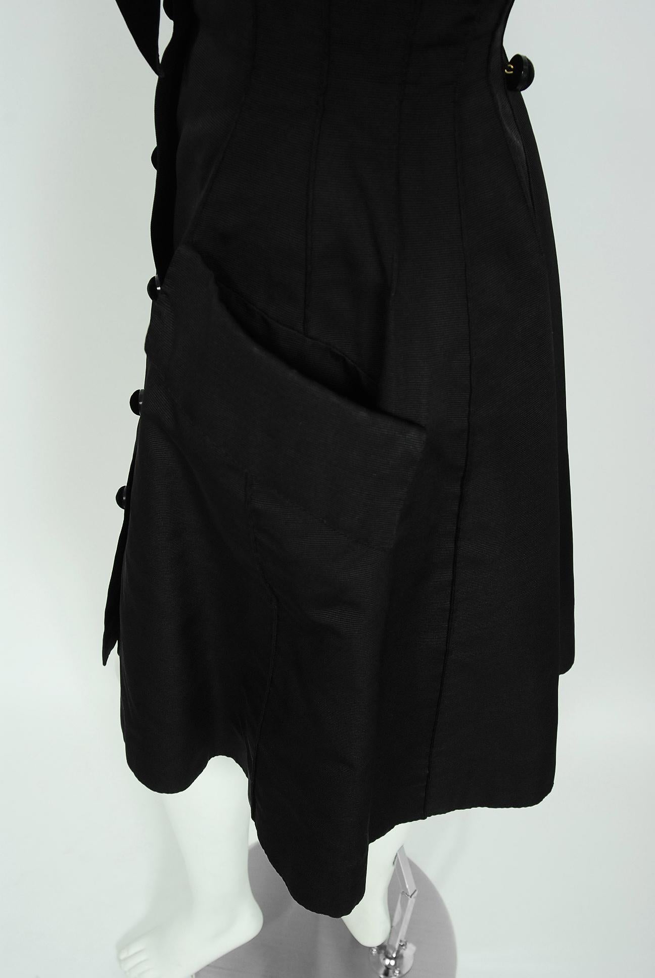 valentino black dress with white collar