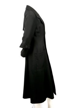 1989 YOHJI YAMAMOTO black runway coat with button detail
