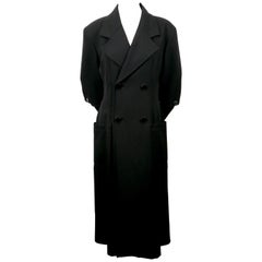 1989 YOHJI YAMAMOTO black runway coat with button detail