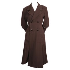 1989 YOHJI YAMAMOTO brown runway coat with button detail